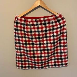 Plaid pencil skirt